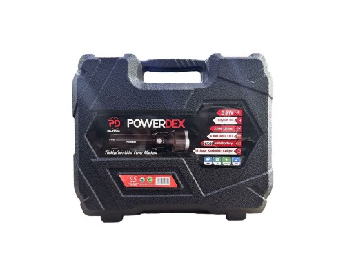 55 Watt 5500 Lümen Profesyonel Büyük Şarjlı El Feneri Powerdex PD-13500 55 Watt 5500 Lümen Profesyonel Büyük Şarjlı El Feneri Powerdex PD-13500