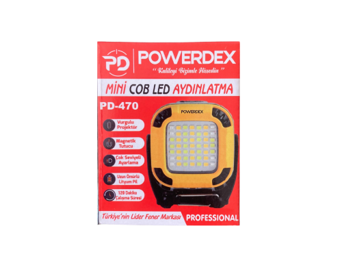 Şarjlı Mini COB LED Manyetik Aydınlatma Powerdex PD-470
