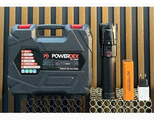 Powerdex PD-14000 Şarjlı El Feneri 6000 Lümen Powerdex PD-14000 Şarjlı El Feneri 6000 Lümen
