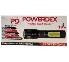 Zoomlu Şarjlı El Feneri 10W 1000 Lümen Powerdex PD-3007