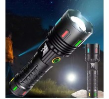 Ultraviyole  Zoomlu Şarjlı Metal Fener El Feneri Fener Gold Silver GS-4200
