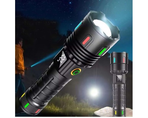 Ultraviyole  Zoomlu Şarjlı Metal Fener El Feneri Fener Gold Silver GS-4200