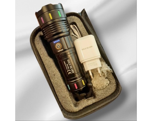 60W ZOOMLU SARJLI METAL EL FENERİ GOLD SİLVER GS-4800 60W ZOOMLU SARJLI METAL EL FENERİ GOLD SİLVER GS-4800