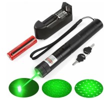 100MW Desen Başlıklı Şarjlı Yeşil Lazer Pointer