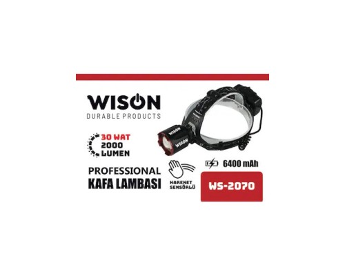 2000 Lümen 30 Watt Profesyonel Kafa Lambası WS-2070