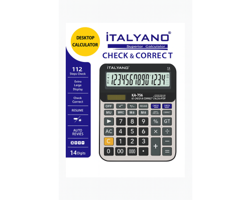 İTALYANO HESAP MAKİNESİ KA-756 İTALYANO HESAP MAKİNESİ KA-756