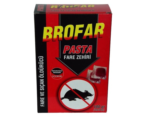 Brofar Fare ve Sıçan Öldürücü Pasta 100 gr Brofar Fare ve Sıçan Öldürücü Pasta 100 gr