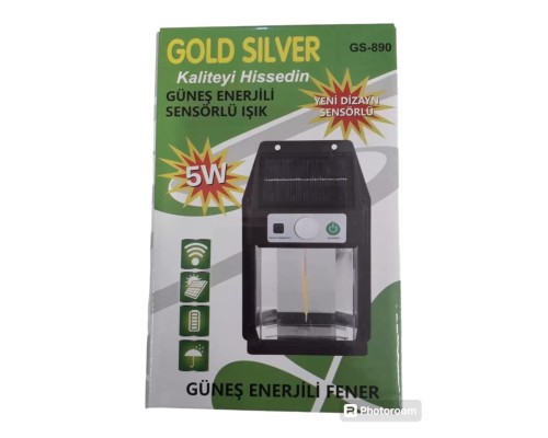GÜNEŞ ENERJİLİ SENSRÖLÜ SOLAR APLİK 5 W GS-890 GÜNEŞ ENERJİLİ SENSRÖLÜ SOLAR APLİK 5 W GS-890
