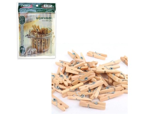 Nerox Ahşap Mandal 20 Li NRX-1576 Nerox Ahşap Mandal 20 Li NRX-1576