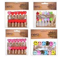 Nerox Mini Ahşap Süs Mandal Nrx-0667 