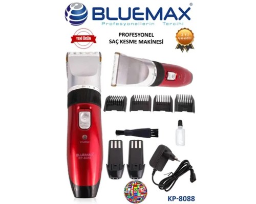 Bluemax KP-8088 Şarjlı Profesyonel Saç Kesme Tıraş Makinesi Bluemax KP-8088 Şarjlı Profesyonel Saç Kesme Tıraş Makinesi