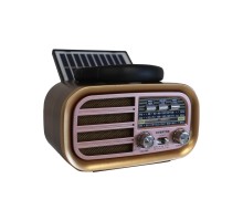 Everton RT-877 Güneş Enerji Panelli Bluetooth Fm-Usb-Tf-Aux Şarjlı Nostaljik Radyo