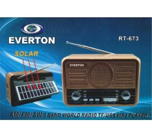 Everton Rt-673 Bluetooth Fm-Usb-Tf-Aux Şarjlı Solar Nostaljik Radyo