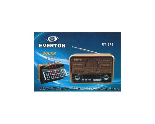 Everton Rt-675 Bluetooth Fm-usb-tf-aux Şarjlı Solar Panelli Nostaljik Radyo Everton Rt-675 Bluetooth Fm-usb-tf-aux Şarjlı Solar Panelli Nostaljik Radyo