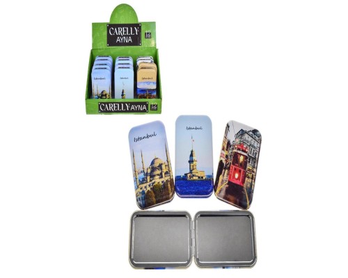 CARELLY CR-0649 YUVARLAK CEP BOY İSTANBUL MODEL AYNA