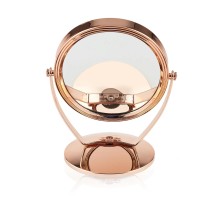 Masaüstü Makyaj Aynası Bakır Oval 