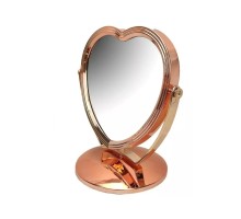 Masaüstü Makyaj Aynası Bakır Kalpli