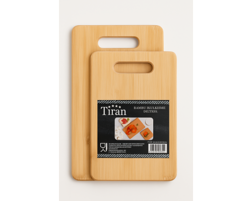 TİRAN-344 LÜX BAMBU 2 Lİ KESME TAHTASI 24
