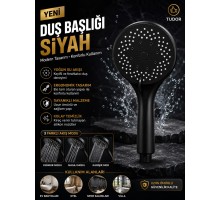TDR-173 DUŞ BAŞLIĞI BÜYÜK ELVİS SİYAH