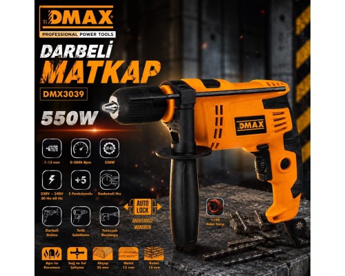 DMAX 3039 DARBELİ MATKAP 550W