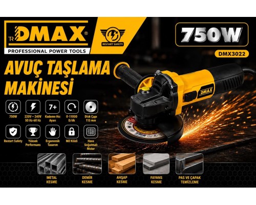 DMAX 3022 AVUÇ TAŞLAMA MAKİNESİ 750W