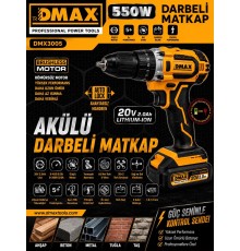 DMAX 3005 20V 2.0 AH AKÜLÜ DARBELİ MATKAP