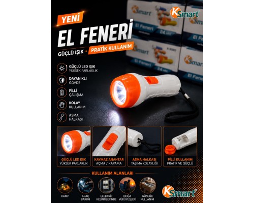 K-9920 PİLLİ FENER 24 ADET