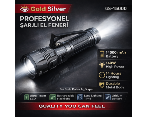 GOLD SİLVER GS-15000 ÇANTALI METAL FENER