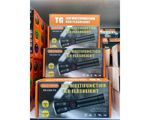 Güçlü LED El Feneri Ayarlanabilen Işık  OR-2304 Fener