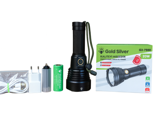 GOLD SİLVER GS-7580 SARJLI FENER