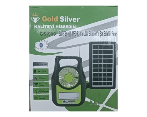 GOLD SİLVER GS 909 GÜNEŞ ENERJİLİ RADYO SOLAR AYDINLATMA GOLD SİLVER GS 909 GÜNEŞ ENERJİLİ RADYO SOLAR AYDINLATMA
