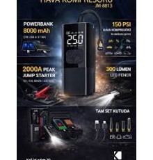 JM-8813 KOMPRESÖR AKÜ TAKVİYELİ FENERLİ