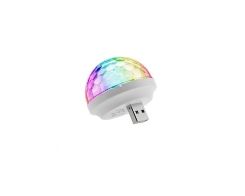 USB MİNİ DİSKO TOPU 4W LEDLİ SMALL MAGİC BALL SİHİRLİ DİSCO TOPU BLİC 